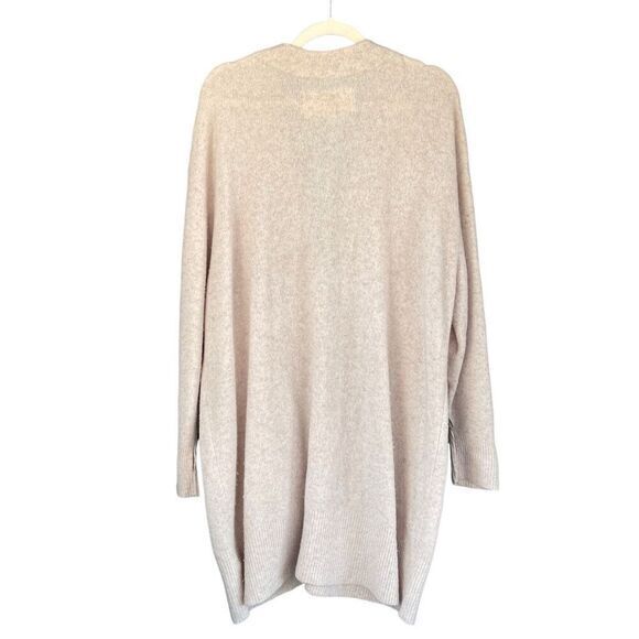 Adawas Women's Eco-Fur Pocket Wool Knit Cardigan Sweater Cream Tan Size 38 B2 - Picture 2 of 7